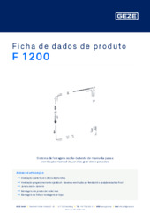 F 1200 Ficha de dados de produto PT