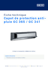 Capot de protection anti-pluie GC 365 / GC 341 Fiche technique FR