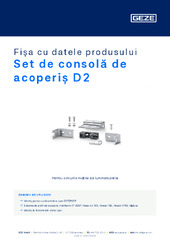 Set de consolă de acoperiș D2 Fișa cu datele produsului RO