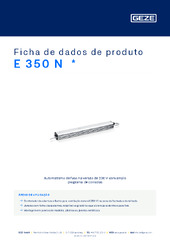 E 350 N  * Ficha de dados de produto PT