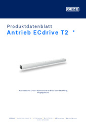 Antrieb ECdrive T2  * Produktdatenblatt DE