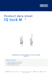IQ lock M  * Product data sheet EN