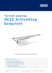 GEZE ActiveStop beépített Termék adatlap HU