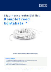 Komplet reed kontakata  * Sigurnosno-tehnički list HR
