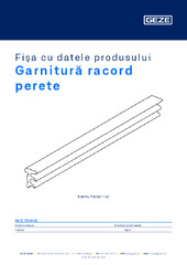 Garnitură racord perete Fișa cu datele produsului RO