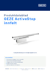 GEZE ActiveStop innfelt Produktdatablad NB