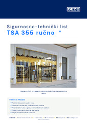 TSA 355 ručno  * Sigurnosno-tehnički list HR