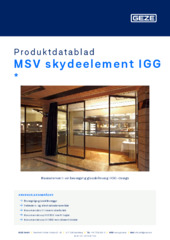 MSV skydeelement IGG  * Produktdatablad DA