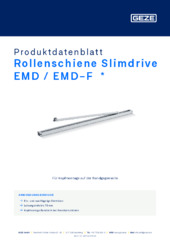 Rollenschiene Slimdrive EMD / EMD-F  * Produktdatenblatt DE