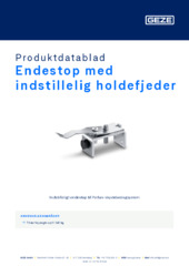 Endestop med indstillelig holdefjeder Produktdatablad DA