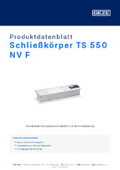 Schließkörper TS 550 NV F Produktdatenblatt DE