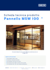 Pannello MSW IGG  * Scheda tecnica prodotto IT