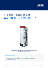 A4301L-B 2POL  * Product data sheet EN