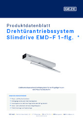 Drehtürantriebssystem Slimdrive EMD-F 1-flg.  * Produktdatenblatt DE