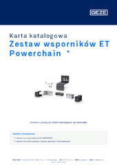 Zestaw wsporników ET Powerchain  * Karta katalogowa PL