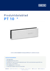 PT 10  * Produktdatablad SV