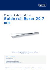 Guide rail Boxer 20,7 mm Product data sheet EN