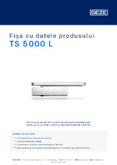 TS 5000 L Fișa cu datele produsului RO