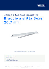 Braccio a slitta Boxer 20,7 mm Scheda tecnica prodotto IT