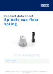 Spindle cap floor spring Product data sheet EN