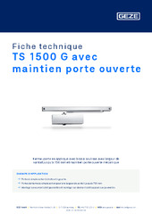 TS 1500 G avec maintien porte ouverte Fiche technique FR