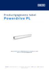 Powerdrive PL Productgegevens tabel NL