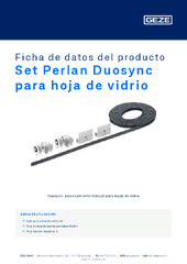 Set Perlan Duosync para hoja de vidrio Ficha de datos del producto ES