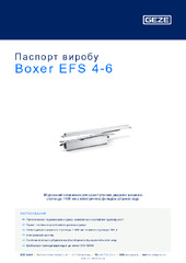 Boxer EFS 4-6 Паспорт виробу UK