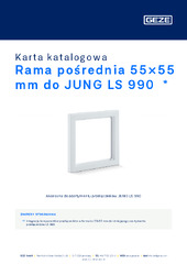 Rama pośrednia 55×55 mm do JUNG LS 990  * Karta katalogowa PL