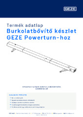 Burkolatbővítő készlet GEZE Powerturn-hoz Termék adatlap HU