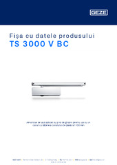 TS 3000 V BC Fișa cu datele produsului RO