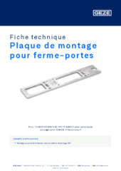 Plaque de montage pour ferme-portes Fiche technique FR