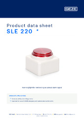 SLE 220  * Product data sheet EN