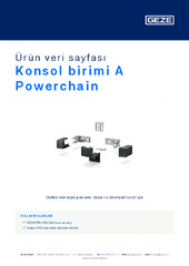 Konsol birimi A Powerchain Ürün veri sayfası TR
