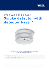 Smoke detector with detector base  * Product data sheet EN