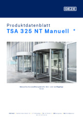 TSA 325 NT Manuell  * Produktdatenblatt DE
