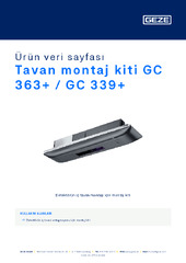 Tavan montaj kiti GC 363+ / GC 339+ Ürün veri sayfası TR