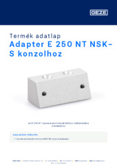 Adapter E 250 NT NSK-S konzolhoz Termék adatlap HU