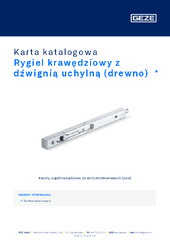 Rygiel krawędziowy z dźwignią uchylną (drewno)  * Karta katalogowa PL