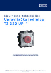 Upravljačka jedinica TZ 320 UP  * Sigurnosno-tehnički list HR