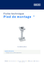 Pied de montage  * Fiche technique FR