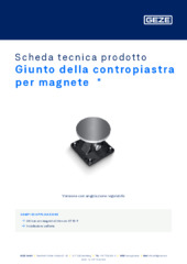 Giunto della contropiastra per magnete  * Scheda tecnica prodotto IT