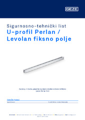 U-profil Perlan / Levolan fiksno polje Sigurnosno-tehnički list HR