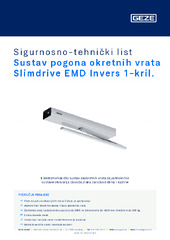 Sustav pogona okretnih vrata Slimdrive EMD Invers 1-kril. Sigurnosno-tehnički list HR