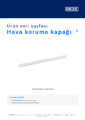 Hava koruma kapağı  * Ürün veri sayfası TR