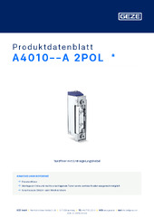 A4010--A 2POL  * Produktdatenblatt DE