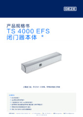 TS 4000 EFS 闭门器本体  * 产品规格书 ZH