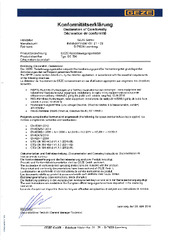 Déclaration de conformité GC 306
