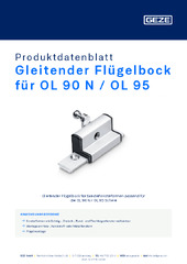 Gleitender Flügelbock für OL 90 N / OL 95 Produktdatenblatt DE