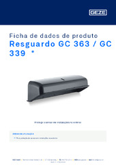 Resguardo GC 363 / GC 339  * Ficha de dados de produto PT
